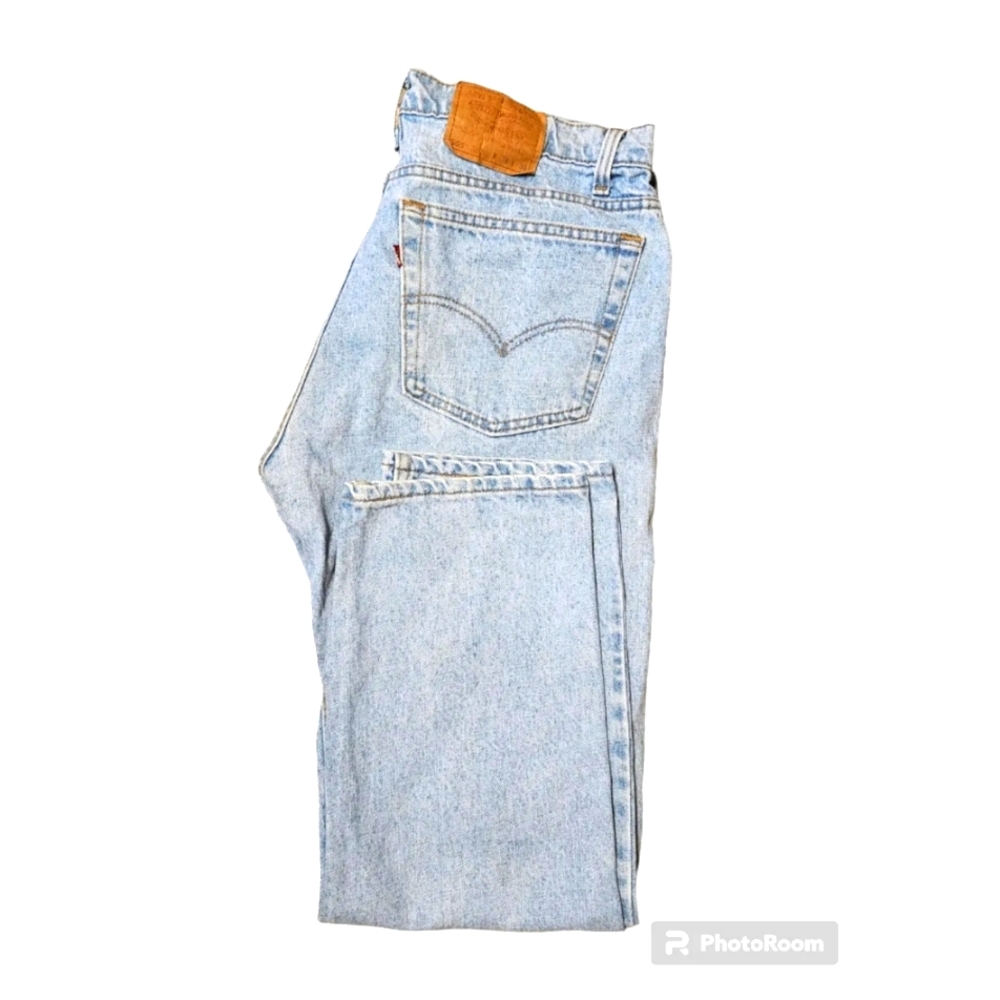 Vintage Levi's 505 Jeans Red Tab 36x29 Actual Size Light Wash Regular Sept 1995